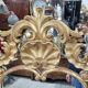 Golden wooden glazed mirror ref mart