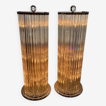 Pair of light columns / Murano / 1980s