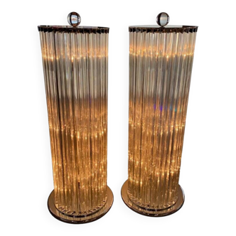 Pair of light columns / Murano / 1980s