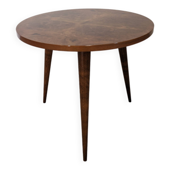 Side table, low tripod pedestal table, 50s-60s
