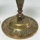 Pair of candle holders patinated bronze floral decoration early twentieth century