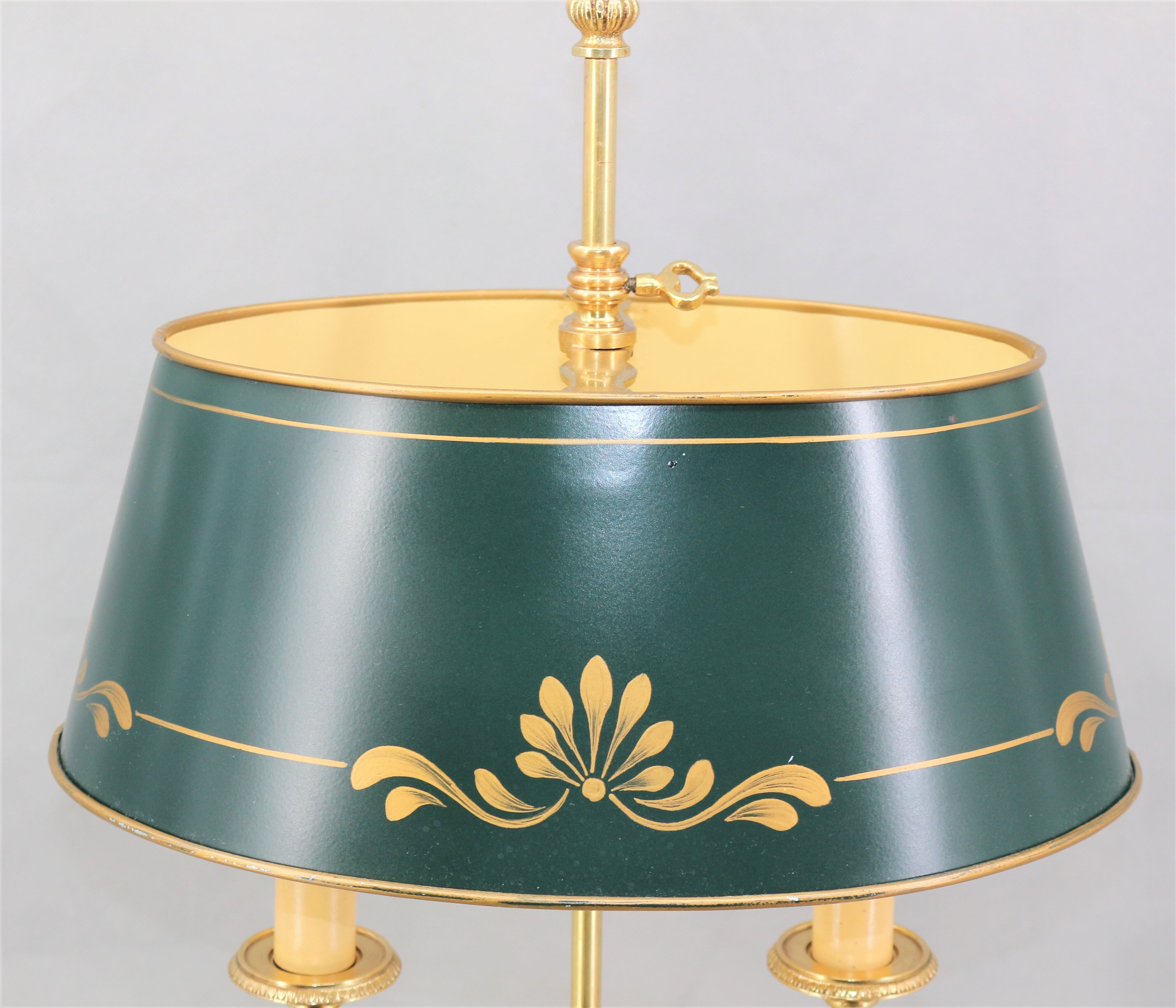 Hot water bottle lamp in solid bronze gilded empire style Lucien Gau