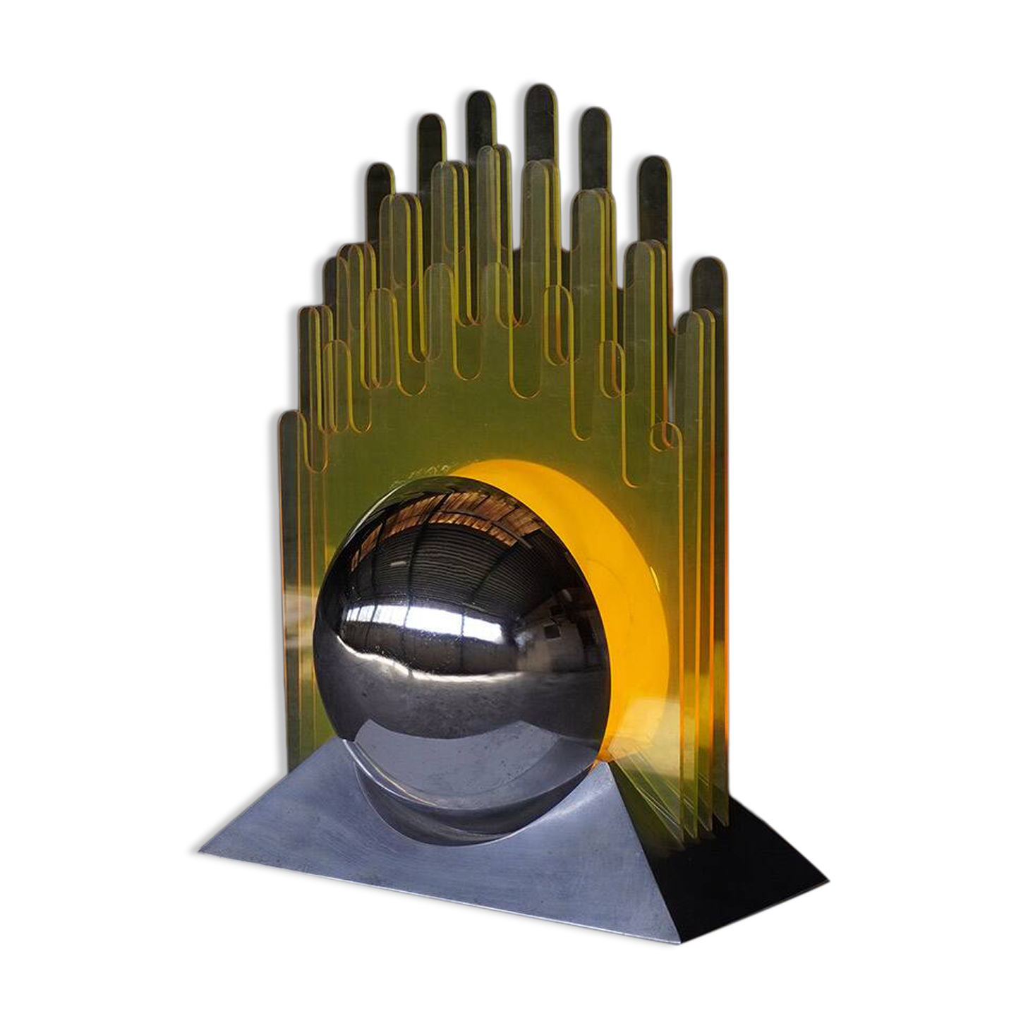 Sergio Giobbi and Patrizia Innocenti for Metalmobili 'Sfera' table lamp, Italy 1970s