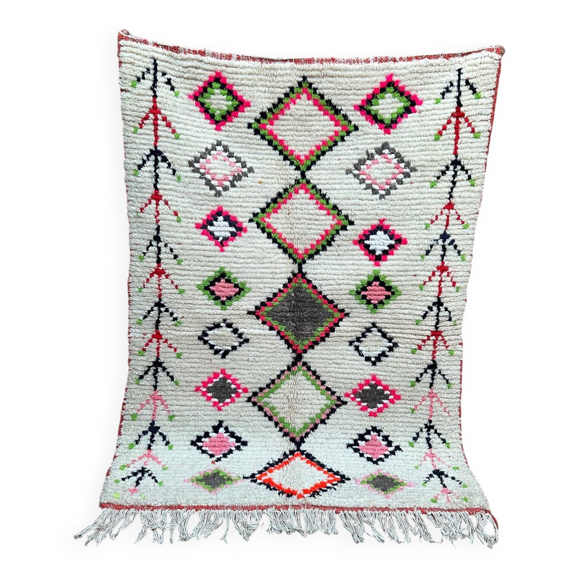 Moroccan Berber Rug Costum - Moroccan Wool Rug - New Azilal Rug - Beni Ouarain Style