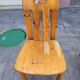 6 pine chairs