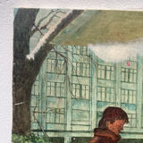 Anxian painting Painting seller of brown on vintage canvas