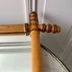 Barber mirror blond wood style bamboo 50s