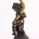 Antique candelabrum in bronze and black marble, Europe, 19th century.
