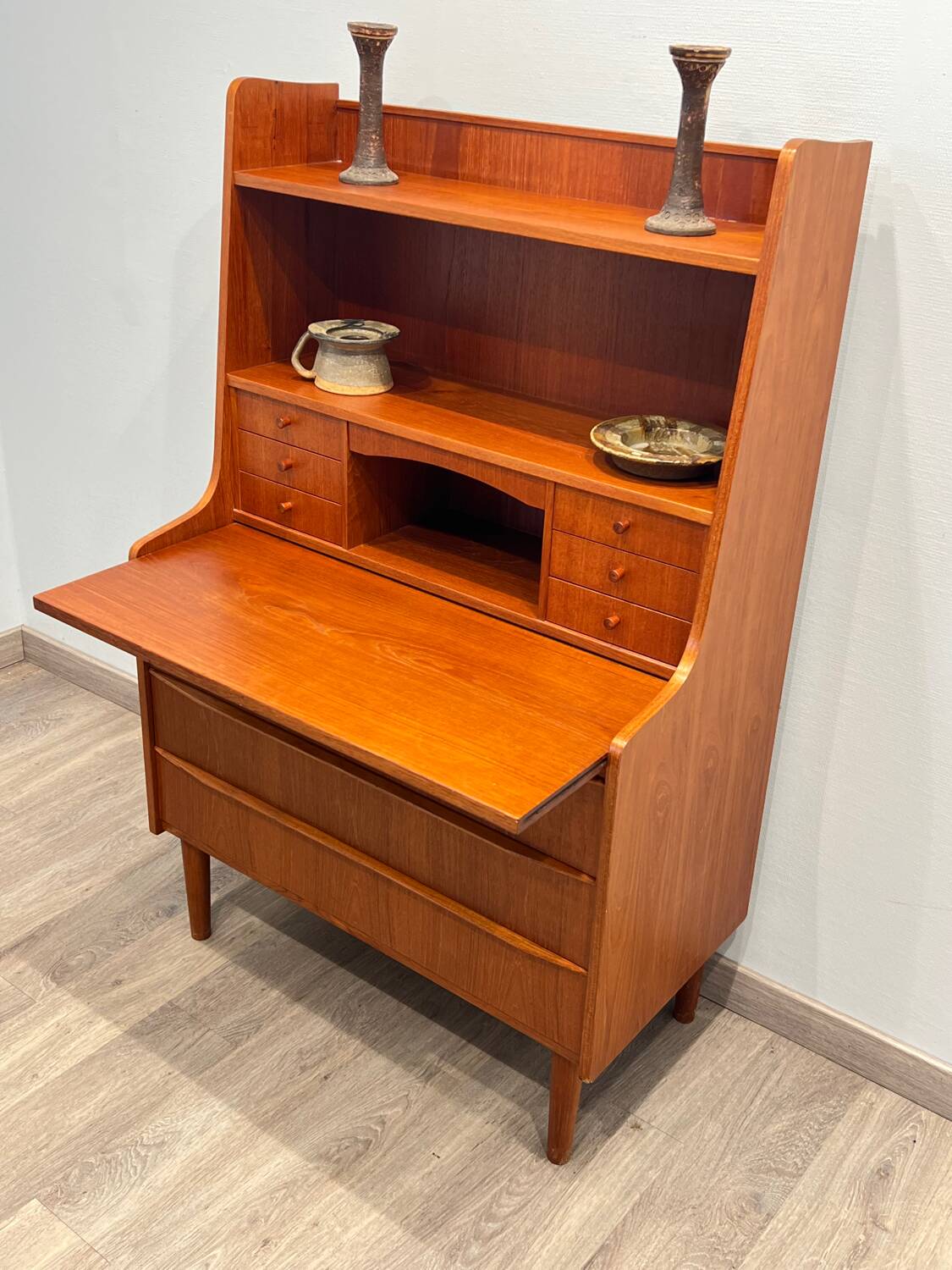 Scandinavian teak secretary desk, 1960s