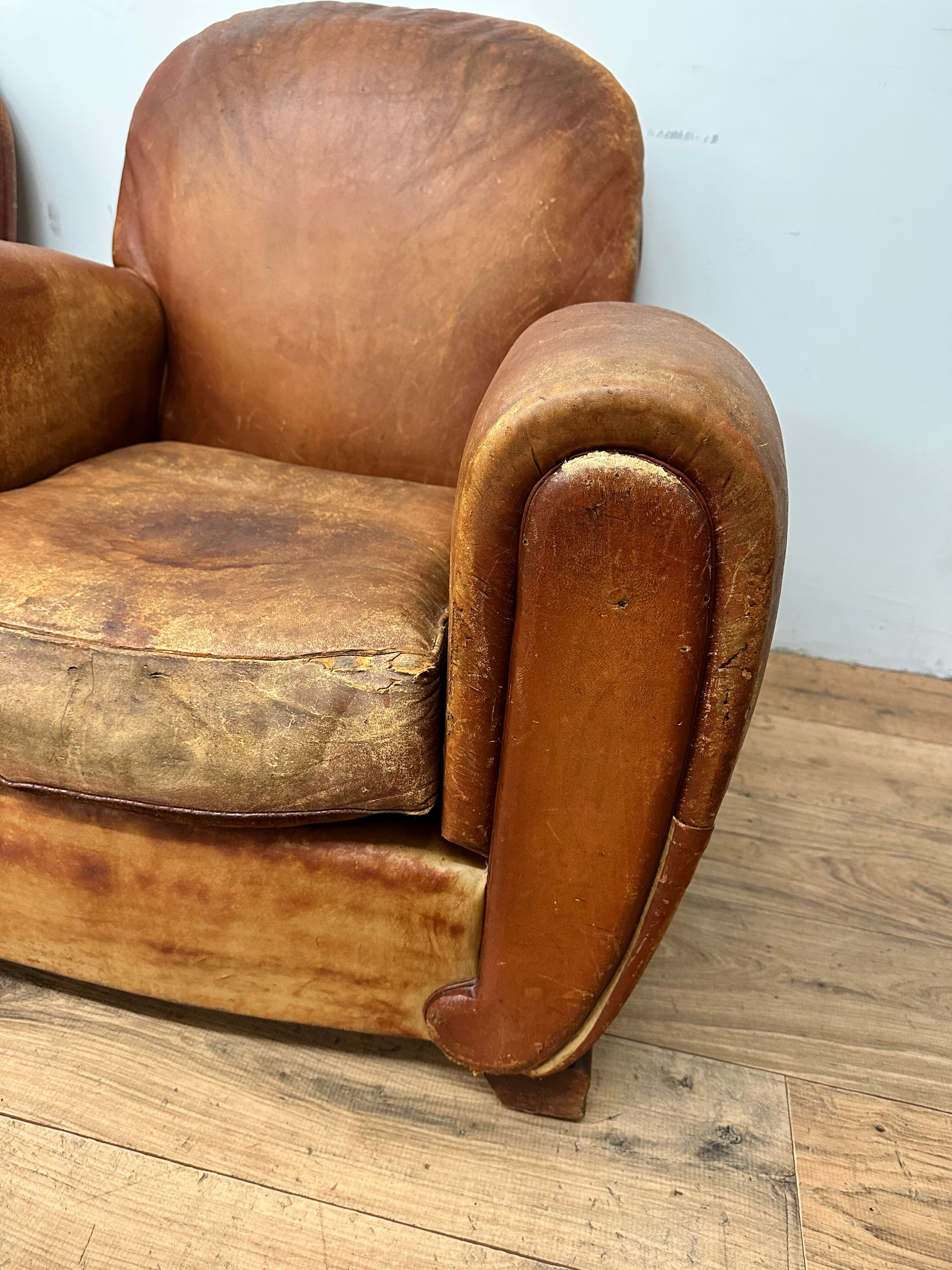 Pair of club chairs