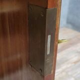 Half-moon buffet in Louis XVI style with burl and marquetry.