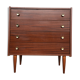 Chest of drawers semainier rag maker vintage wood bubinga 1950
