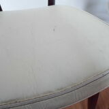 2 skai and wooden chairs