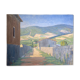 Old painting, landscape Monts du Lyonnais, signed, mid-twentieth century