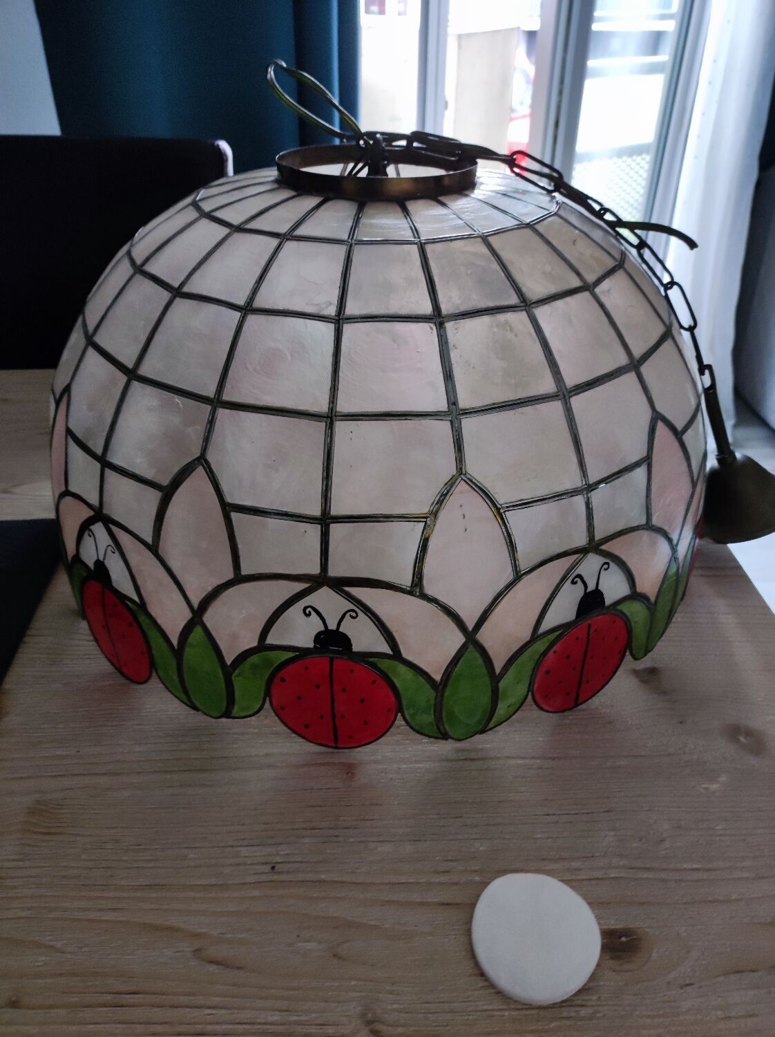 Ladybug mother-of-pearl chandelier