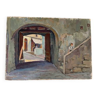 View of a busy alley