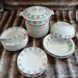 11 antique deep plates from Digoin and Sarreguemines