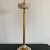 Onyx and brass ashtray on stand