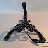 Brutalist tripod wrought iron lamp base 1950/1960.