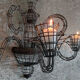 Wire wall chandelier