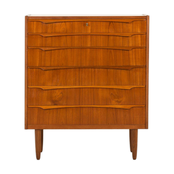Danish mid-century teak chest of drawers by Genega Mobler, 1960s