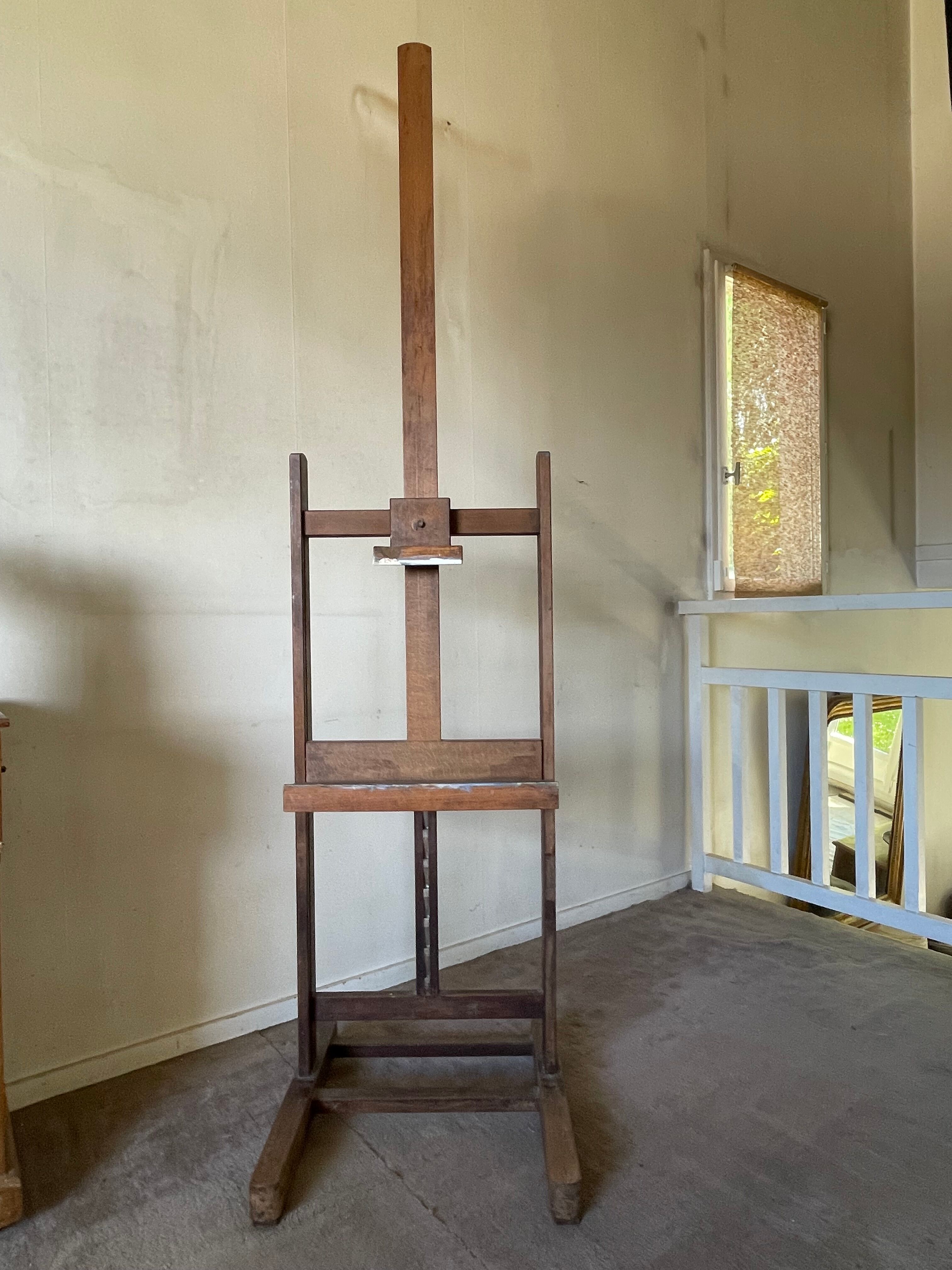 Old workshop rack and pinion easel