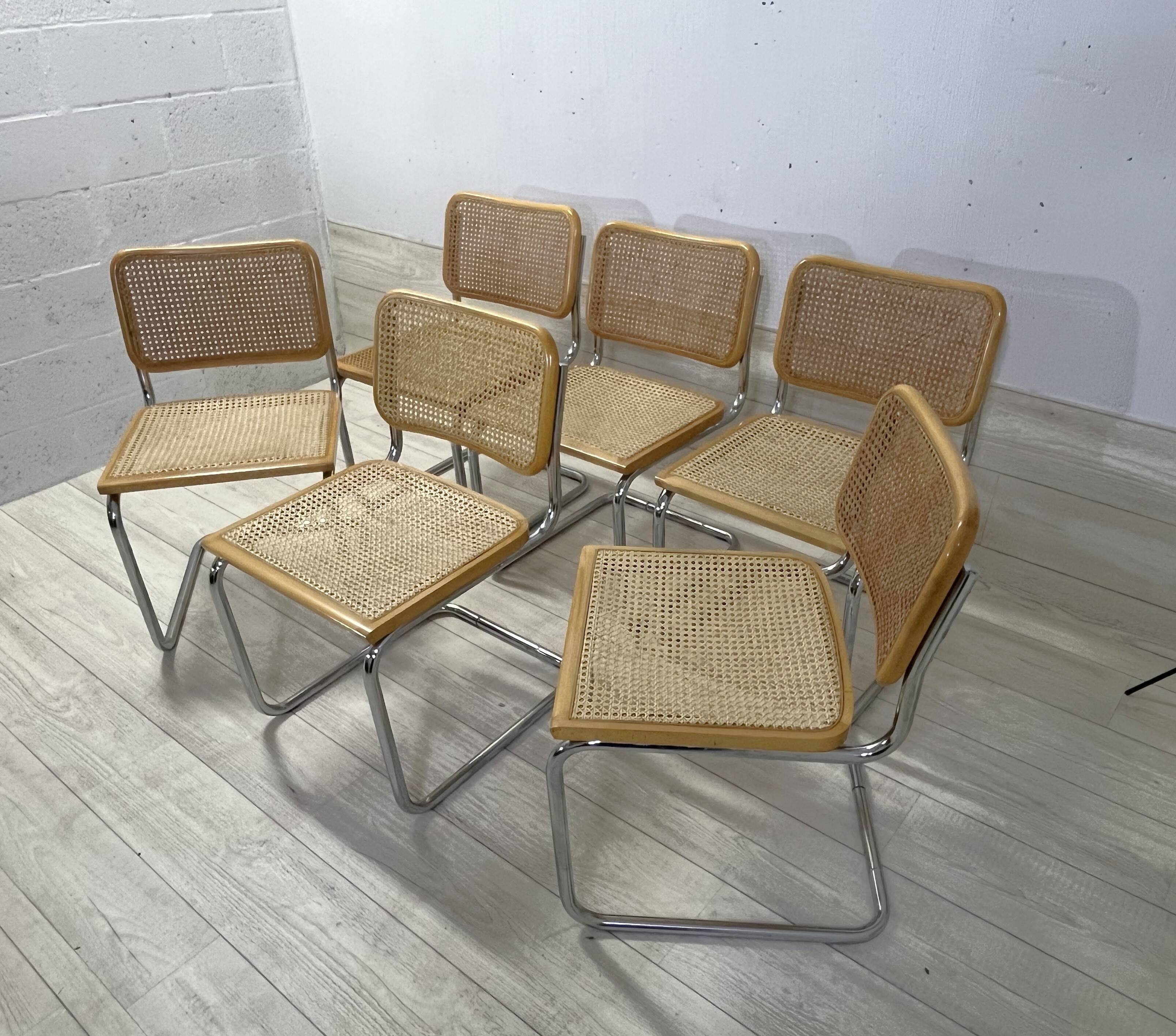6 Cesca B32 Chairs Marcel Breuer