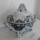 Soupière en faience vieux rouen XIXeme decor floral