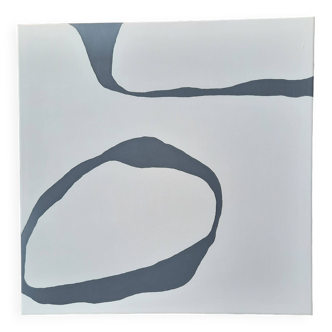 Tableau contemporain beige/gris