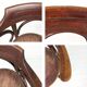 Fauteuil pivotant vintage en bois courbé