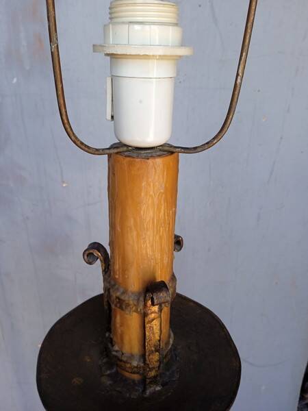 Brutalist beaten iron floor lamp ep 1940/50