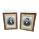 Pair of wooden frames with signed photos, 1923