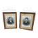 Pair of wooden frames with signed photos, 1923