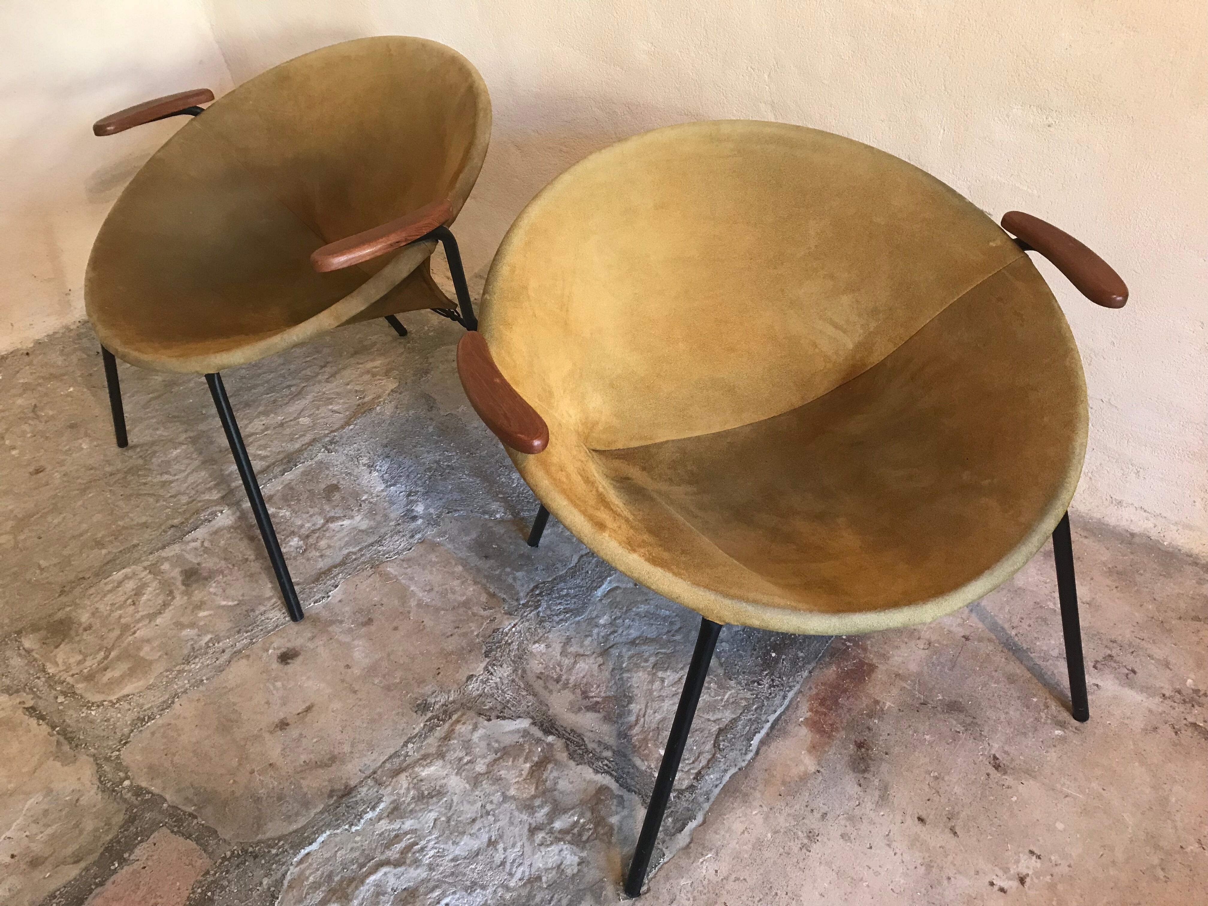Paire de fauteuils Balloon Chair par Hans Olsen 1960 Danemark