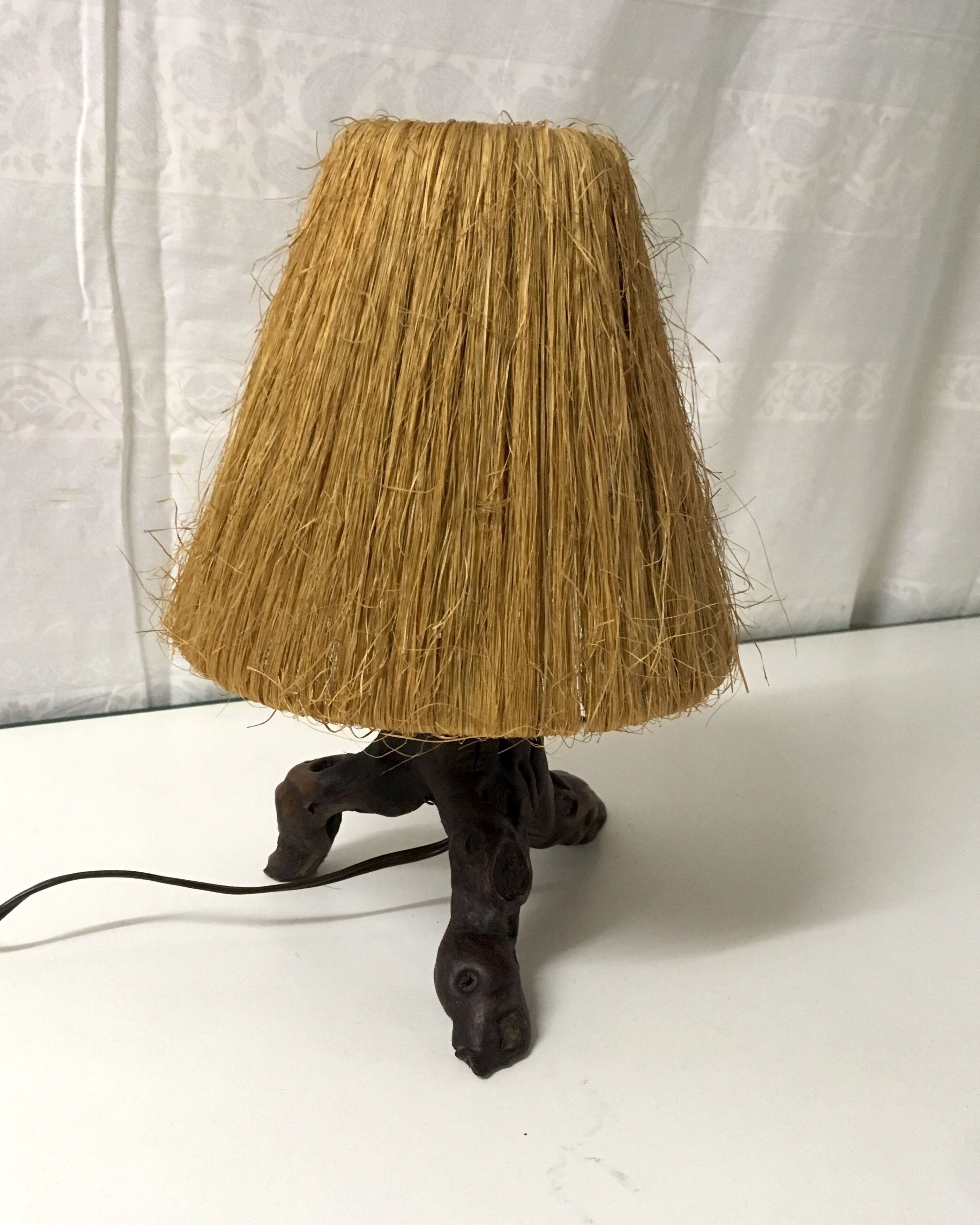 Wood and sisal lamp – circa 60