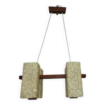 Lustre scandinave années 60 en teck massif