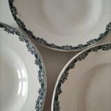 Set of 6 antique soup plates – Ironstone, circa 1900