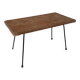 Table basse osier tressé et métal 1960