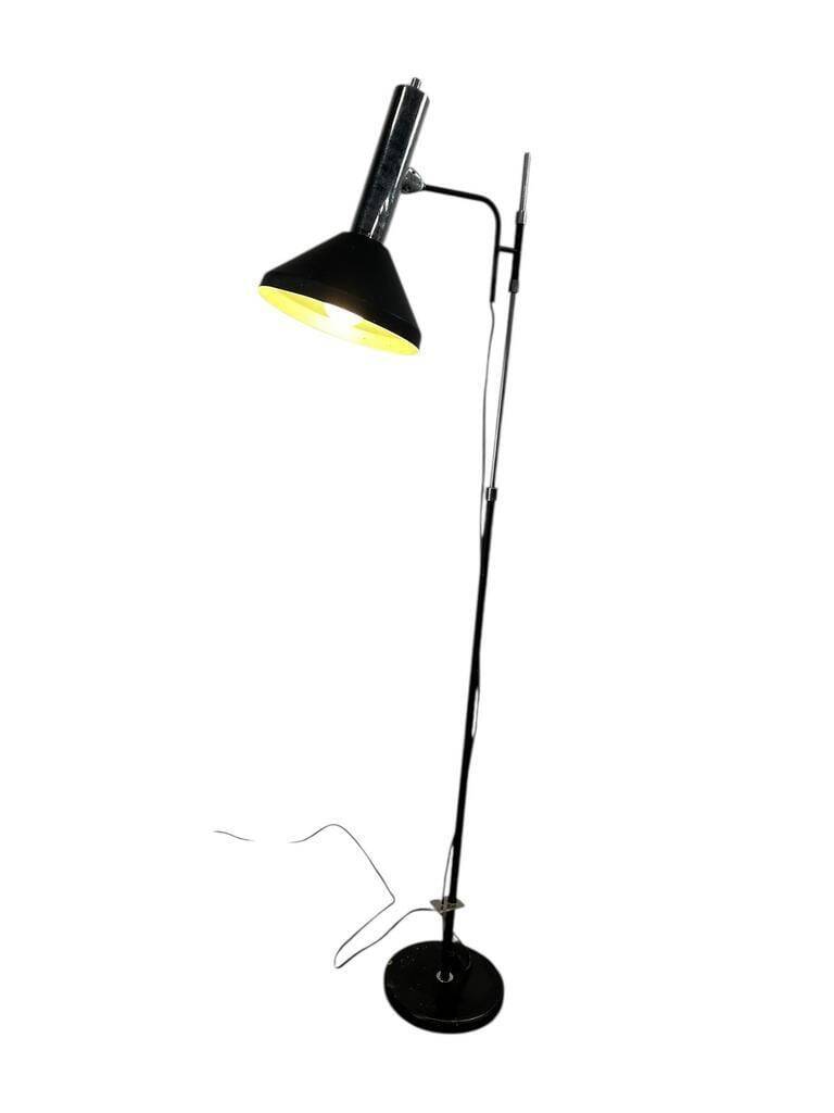 Vintage black chrome floor lamp
