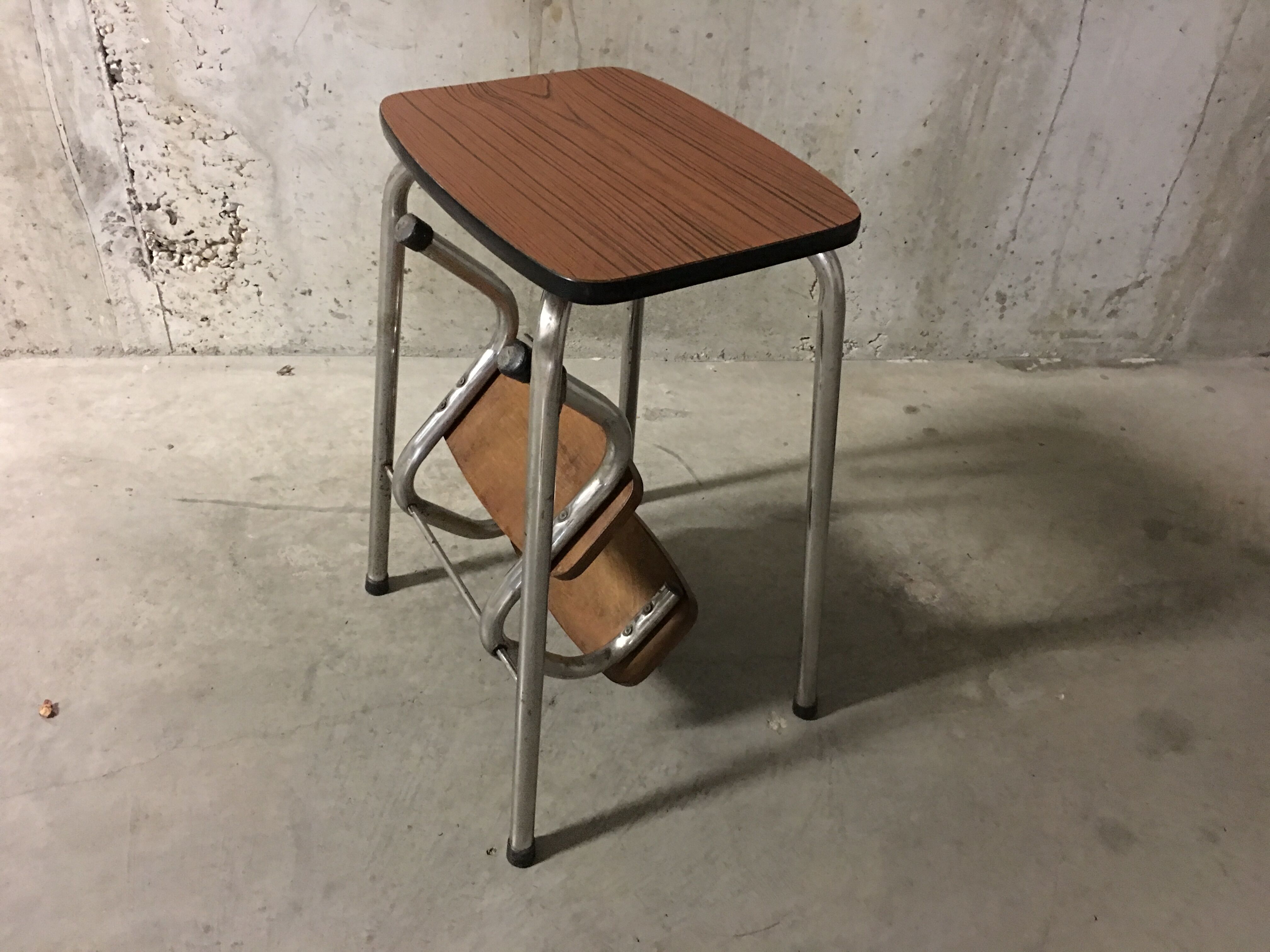 Stool foot step in 70s formica