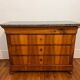 19th-century commode with a marble top