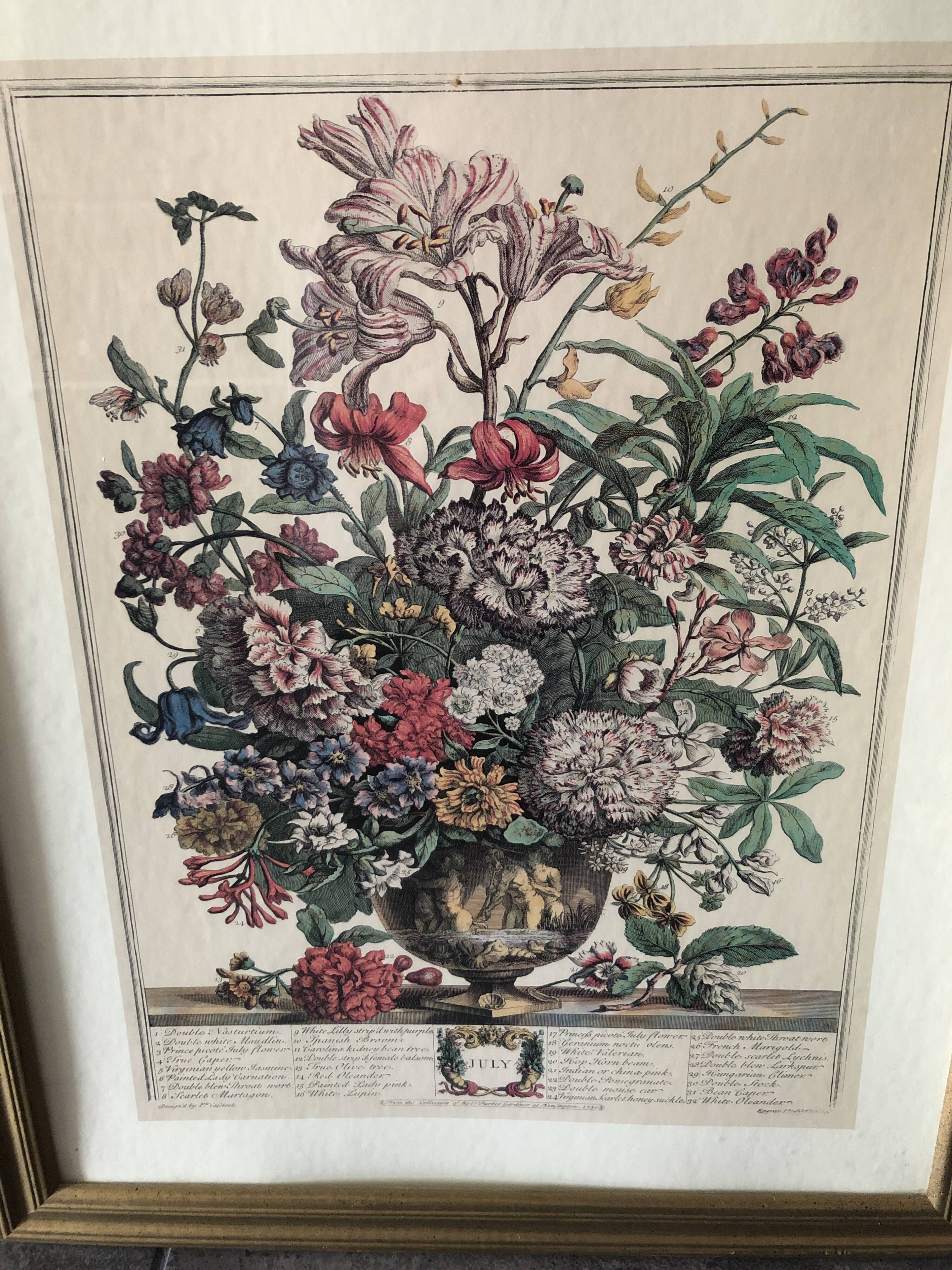 Table poster of the month of July