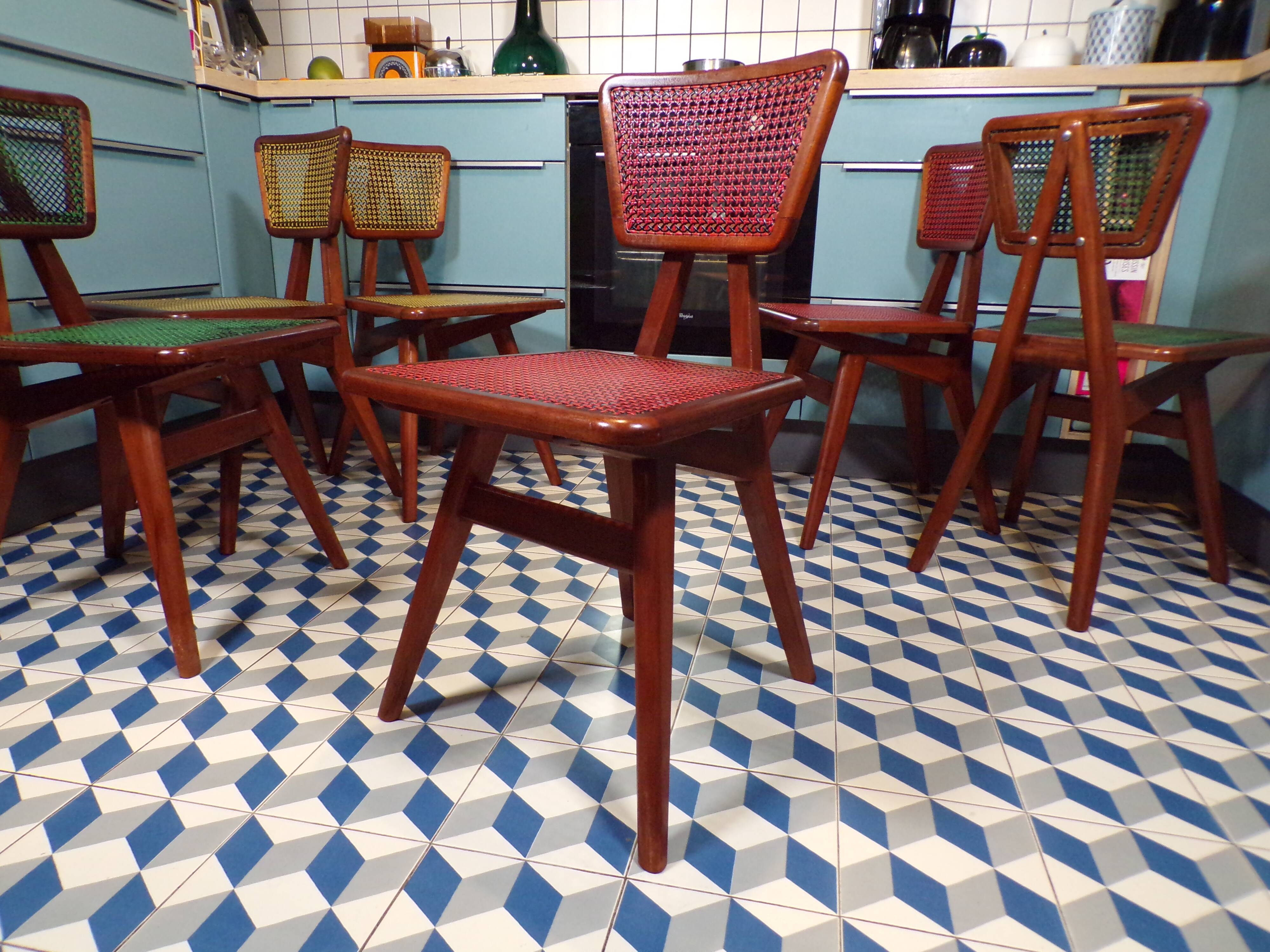 Suite 6 chairs by Pierre Cruège for Roset 1960