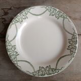 Six earthenware plates Napoleon, Creil and Montereau