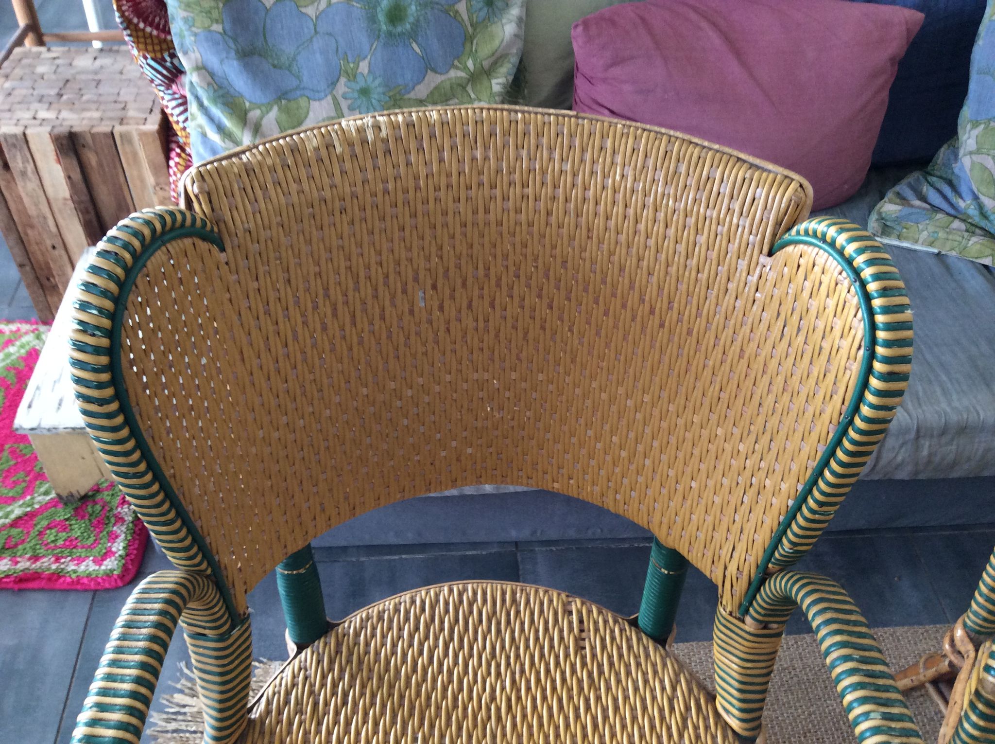 Paire de fauteuils en rotin