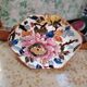 Empty pocket dish in Gien earthenware with peony decoration.