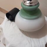 Vintage white and green opaline pendant light