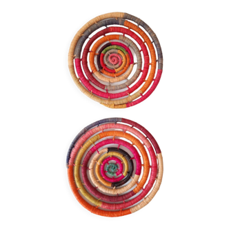 Set of 2 wicker mats