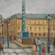 Michel Pabois : Paris, la place Vendôme, huile sur toile originale signée