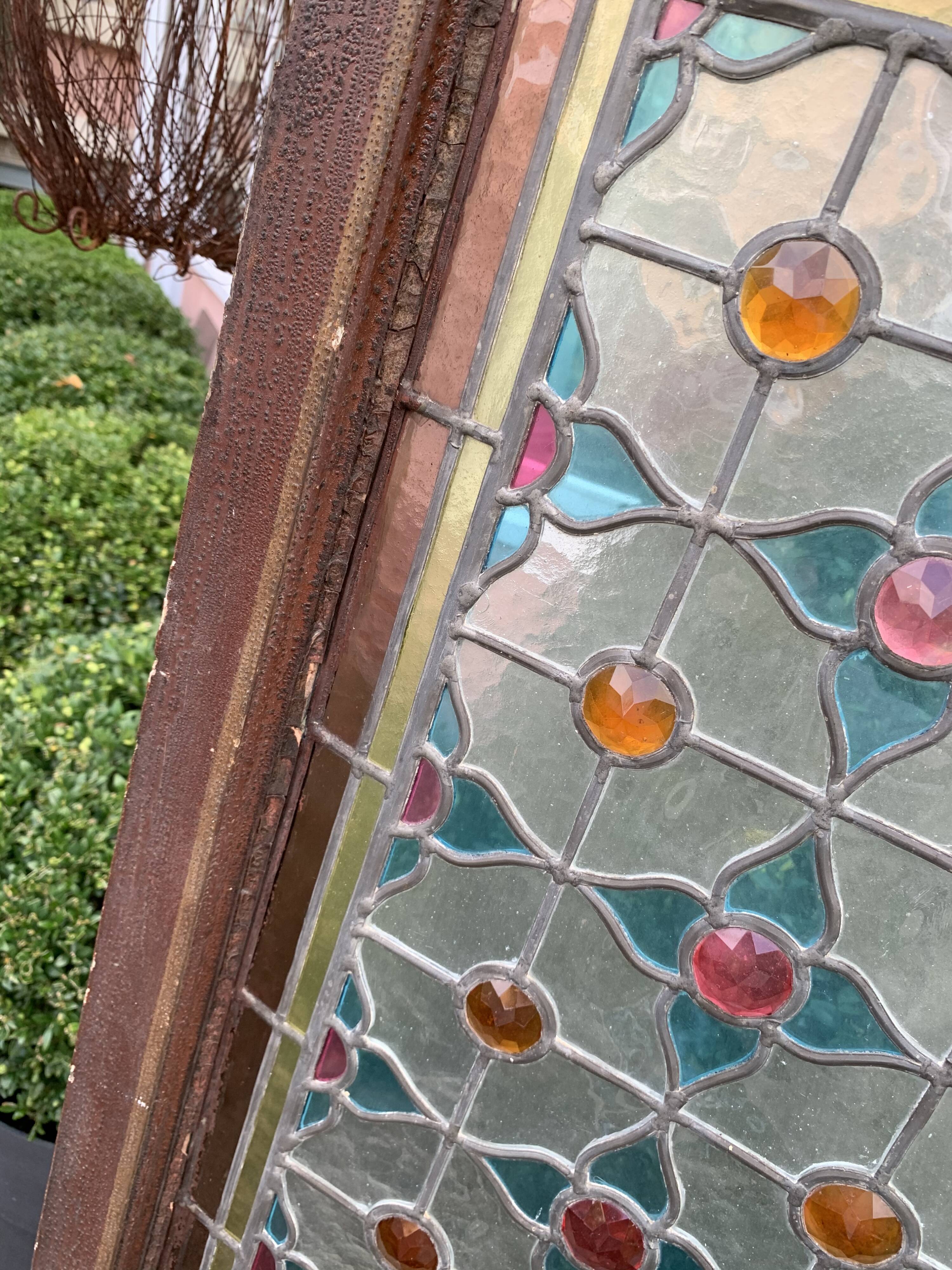 Cabochon stained glass 155x30